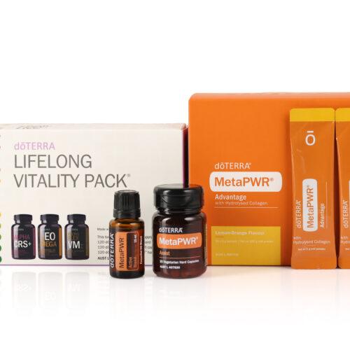 MetaPWR Starter Pack Components: MetaPWR® Active Blend 15mL MetaPWR® Assist MetaPWR® Advantage doTERRA Lifelong Vitality Pack® FREE Wholesale Membership Welcome Pack